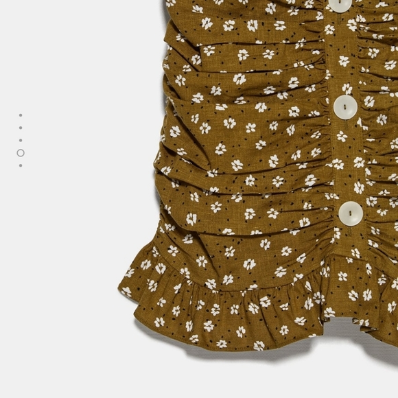 Zara printed dress with draping - bloggers fav - Picture 6 of 7